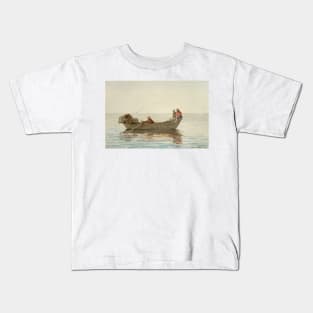 Three Boys in a Dory with Lobster Pots by Winslow Homer Kids T-Shirt